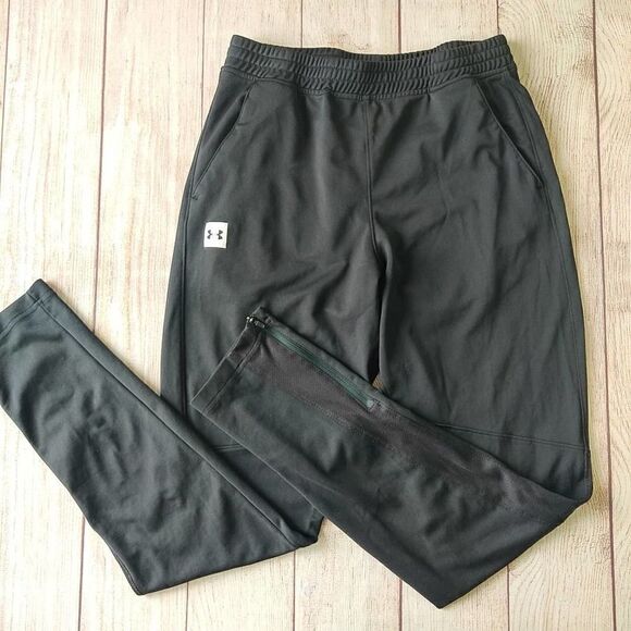Under Armour tapered zip hem track pants sz M - Picture 1 of 9